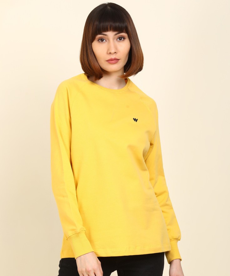 Full Sleeve Solid Women Sweatshirt