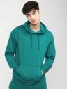 Men Full Sleeve Solid Hooded Sweatshirt