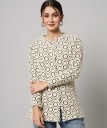Printed Round Neck Casual Women White Sweater