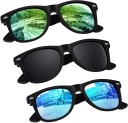Wayfarer Sunglasses  (For Men & Women, Green, Blue, Black)