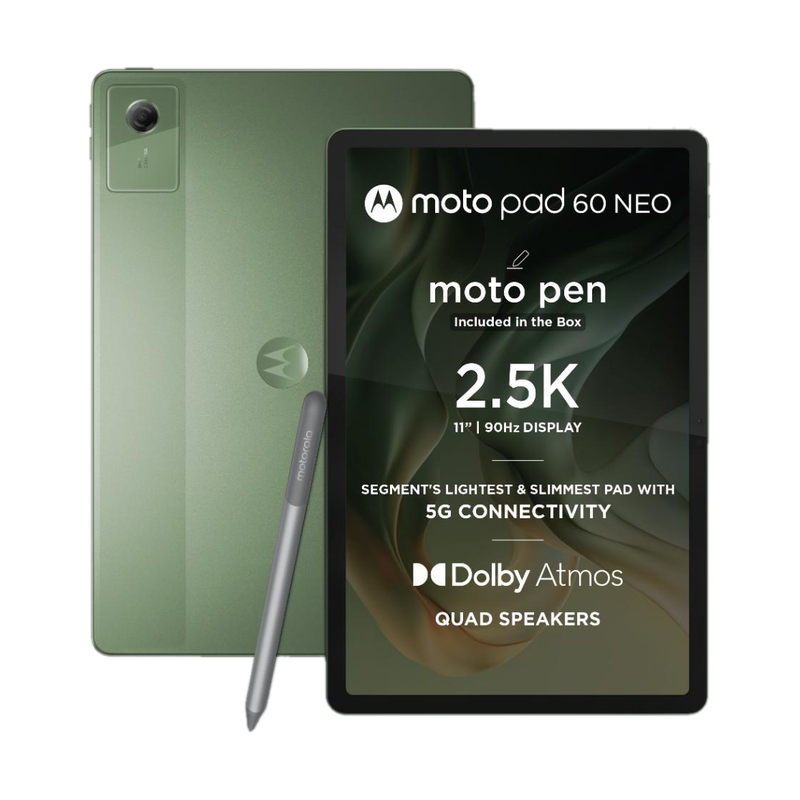 MOTOROLA Pad 60 Neo 8 GB RAM 128 GB ROM 11 inch with Wi-Fi+5G MediaTek Dimensity 6300 Tablet (PANTONE Bronze Green)