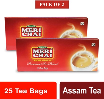 MERI CHAI Strong Assam Tea Bags Box Tea Bags Box  (100 g)