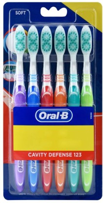 Oral-B Cavity Defense 123 Soft Toothbrush  (6 Toothbrushes)