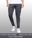 Solid Men Grey Track Pants