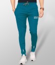 Solid Men Light Blue Track Pants