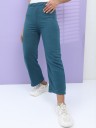 Women Solid Blue Track Pants