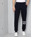 Printed Men Dark Blue Track Pants