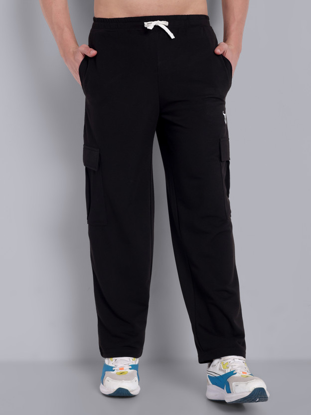 Go Devil - Men Printed Black Track Pants