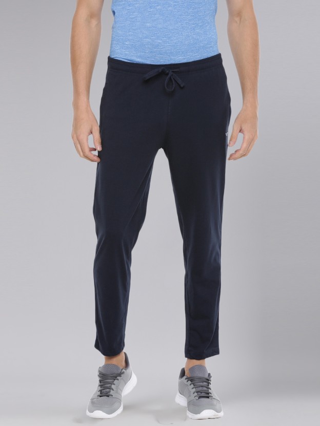 Men Solid Dark Blue Track Pants