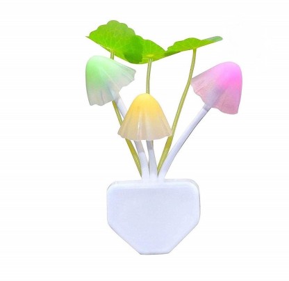 Importikah Mushroom light automatic sensor Energy Efficient Colorful Changing Led Night Lamp  (2, White)