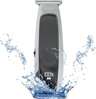 VGR V-255 with LED Display & IPX7 Fully Washable Fully Waterproof Trimmer 120 min  Runtime 3 Length Settings  (Black)