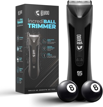 BEARDO incrediBALL Trimmer for Men with Skin Safe Tech Fully Waterproof Trimmer 120 min  Runtime 4 Length Settings  (Black)