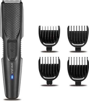 One Plus OP 21 Cordless Professional Hair Trimmer For Men waterproof Trimmer 120 min  Runtime 4 Length Settings  (Black)