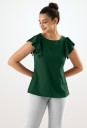 Casual Flared Sleeves Printed Women Green Top