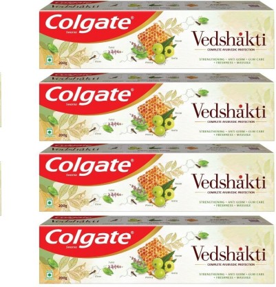 Colgate Swarna Vedshakti Ayurvedic Toothpaste  (800 g, Pack of 4)