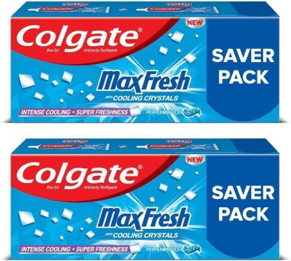 Colgate MaxFresh Anticavity Gel, Peppermint Ice Toothpaste  (600 g, Pack of 2)