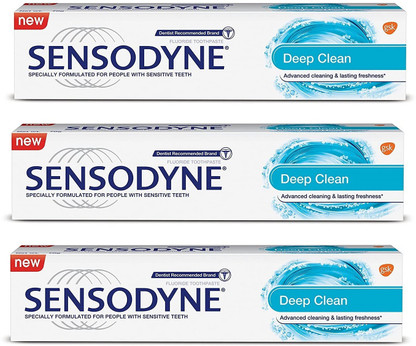 SENSODYNE Deep Clean -70 g -(Pack of 3 X 70) Toothpaste  (70 g, Pack of 3)