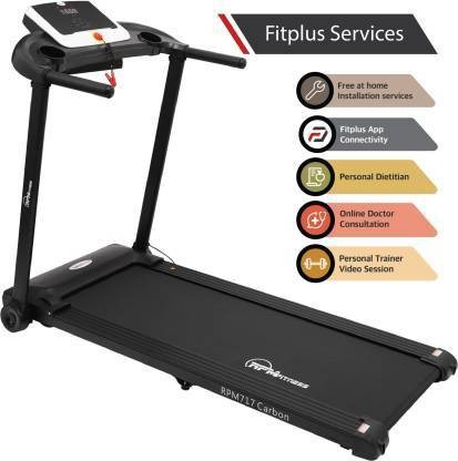RPM Fitness RPM717 (2 HP) Carbon Motorized with Diet Plan, Personal Trainer, Doctor Consultation & Installation Services Treadmill
