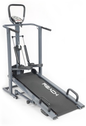 ELEV8 by Reach 4 in 1 Manual Treadmill | Foldable with Jogger, Twister, Stepper & Push-up bar Treadmill