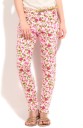 Slim Fit Women Multicolor Cotton Blend Trousers