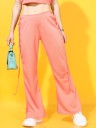 Regular Fit Women Pink Viscose Rayon Trousers