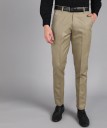 Slim Fit Men Viscose Rayon Khaki Viscose Rayon Trousers
