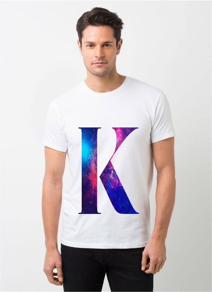 Printed Men Round Neck White T-Shirt