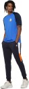Color Block Men Round Neck Blue T-Shirt