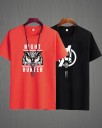 Pack of 2 Men Graphic Print Round Neck Multicolor T-Shirt