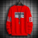 Men Typography Round Neck Cotton Blend Red T-Shirt