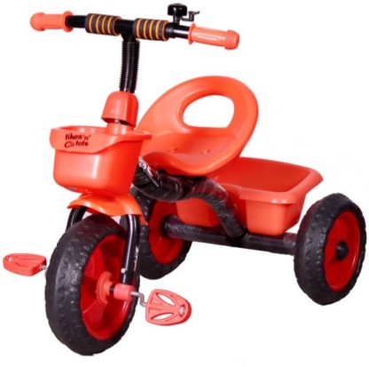 tripple ess toy TR-903 903 red trycycle for kids 2 to 5 years recommend for baby boy and baby girls with forant and back basket color red Tricycle  (Red, Black)