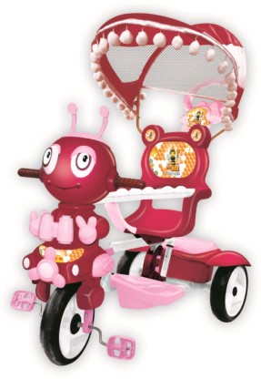 Toyzone -92506 Bee Tricycle  (Pink, Maroon)