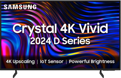 Samsung Crystal 4K Vivid 138 cm (55 inch) Ultra HD (4K) LED Smart Tizen TV with 4K Upscaling | Purcolor | Voice Ready | Knox Security  (UA55DUE70BKLXL)