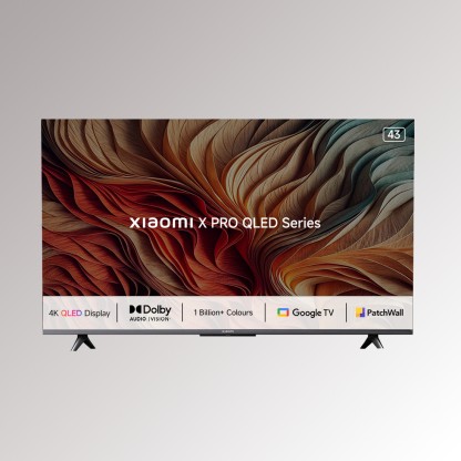 Mi by Xiaomi X Pro QLED 108 cm (43 inch) QLED Ultra HD (4K) Smart Google TV 4K Dolby Vision | Dolby Audio |DTS Virtual: X | Vivid Picture Engine 2 with Adaptive Brightness