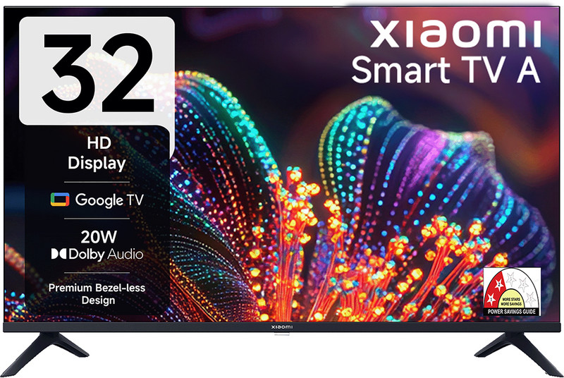 XIAOMI A 80 cm (32 inch) HD Ready LED Smart Google TV with 200+ Free Channels | HDR 10 | Dolby Audio | Premium Metal Bezel-less Design | DTS X | DTS Virtual: X | Mi TV (L32MB-AIN)