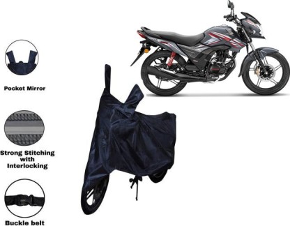 PRPaccessories Two Wheeler Cover for Honda  (CB Shine SP, Black)