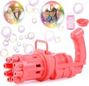 silverwyn 8-Hole Electric Bubbles Gun for Toddlers Toys, New Gatling Bubble Machine Outdoor Toys for Boys and Girls (multicolor) Guns & Darts  (Pink)