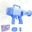 Bloomingworld toys 32-Hole Electric Bubbles Machine for kids ,Rocket Boom Bubble Gun Water Gun  (Blue)