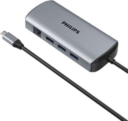 PHILIPS 7 in 1 USB DLK6517C/94 USB Hub  (Grey)