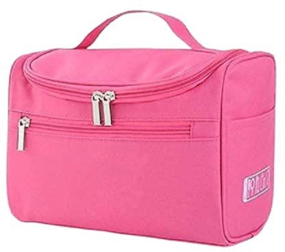 Aspora Multifunctional Extra Large Cosmetic Bag with Hook for Travel, Makeup Organiser, Cosmetic Pouch, Household Grooming Kit, Makeup Bag for Women Cosmetics, Makeup and Jewellery, Medicines, Grooming Vanity Box  (Pink)