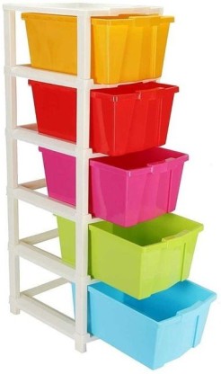 Pinkwhale 5 Compartments Plastic Multi Purpose  (Multicolor)