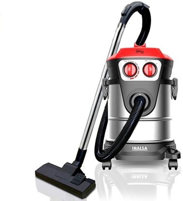 Inalsa Micro WD21 with 3 in 1 Multifunction Wet/Dry/Blowing|Hepa Filteration & 21KPA Powerful Suction 1600W Wet & Dry Vacuum Cleaner  (Red, Black, Grey)