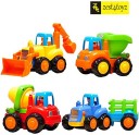 MeeMee Unbreakable Automobile Car Toy Set For Children Kids Toys Construction Team Set Of 4  (Multicolor)
