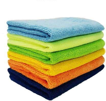 Sheen Microfiber Vehicle Washing  Cloth  (Pack Of 6)