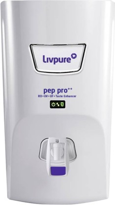 LIVPURE LIV-PEP-PRO-PLUS+ 7 L RO + UV + UF Water Purifier Suitable for all - Borewell, Tanker, Municipality Water  (White)