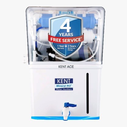 KENT Ace 8 L RO + UV + UF + TDS Water Purifier Suitable for all - Borewell, Tanker, Municipality Water  (White)