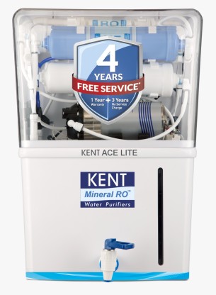 KENT Ace Lite 8 L RO + UF + TDS Water Purifier Suitable for all - Borewell, Tanker, Municipality Water  (White)