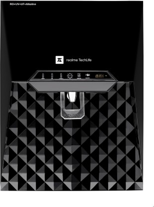 Realme TechLife Realpure Smart Water Purifier 10 L RO + UV + UF + Alkaline Water Purifier  (Black)