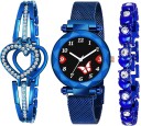 Red Butterfly Dial Black Magnetic Strap Style Girls Analog Watch Analog Watch  - For Women