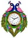 DivineCrafts Analog 32.5 cm X 32.5 cm Wall Clock  (Multicolor, With Glass, Standard)